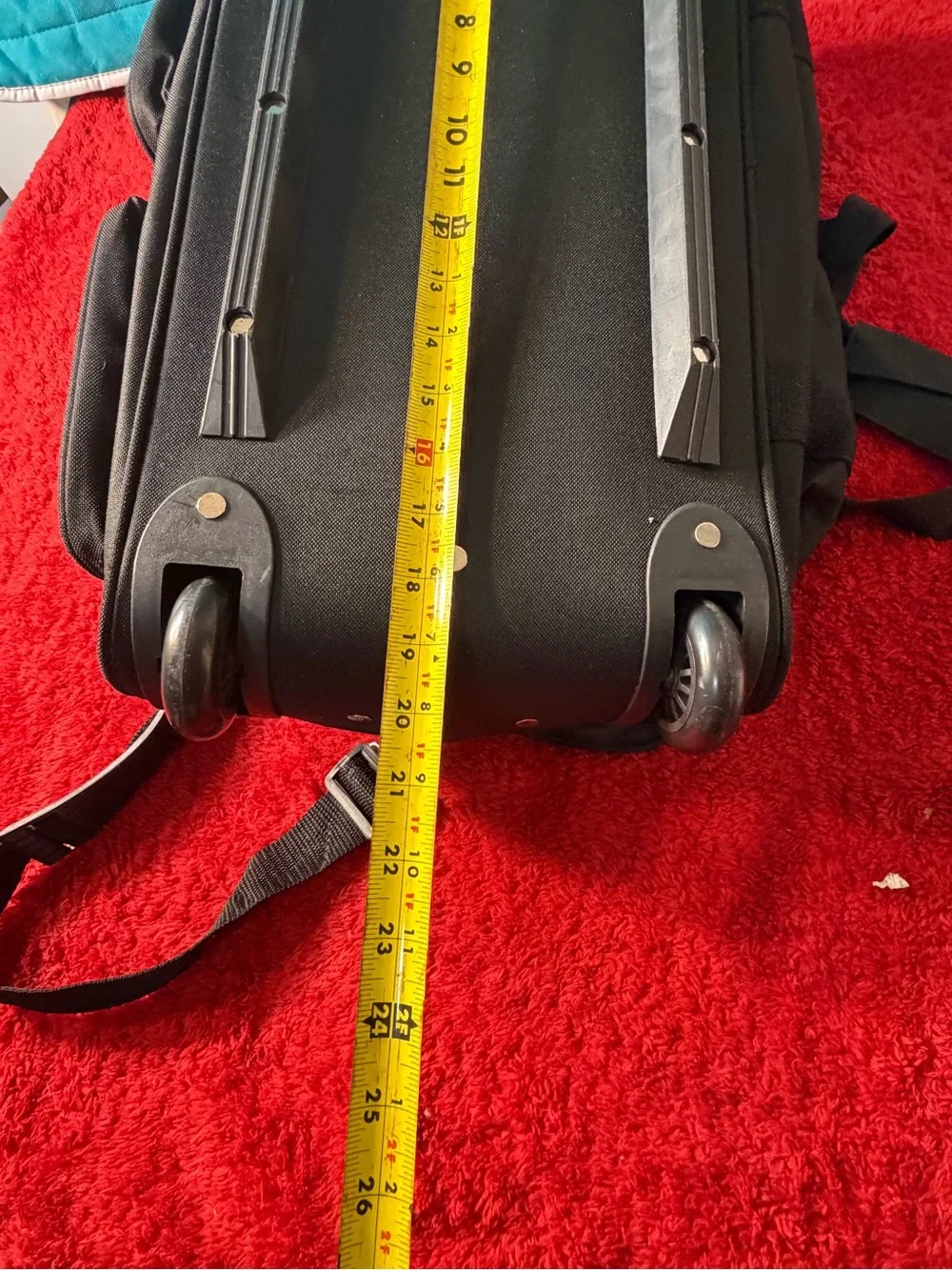 Black Men's Rolling Travel Backpack - Lightweight Carry-On